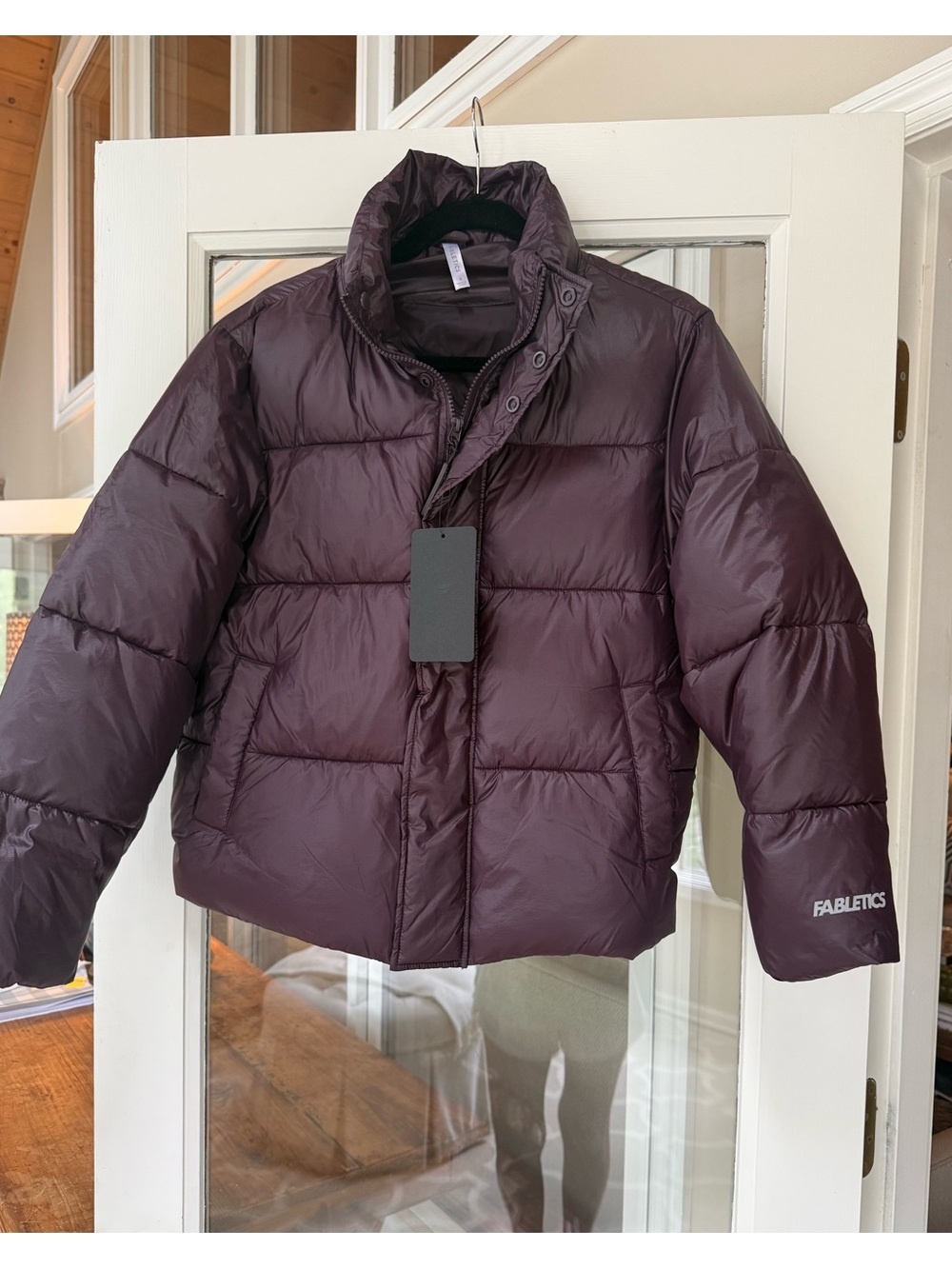 Fabletics NEW w/tag Women’s Quilted Puffer Jacket in Plum Sz Small